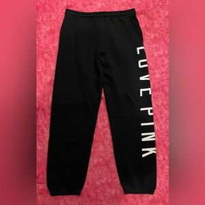 PINK Victoria’s Secret vintage campus sweatpant, black, size M